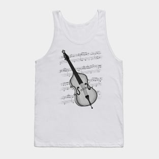 Double Bass Player Bassist String Musician Tank Top